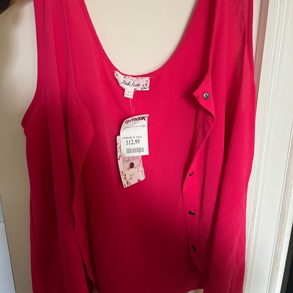 Pink Rose Women's Red Sleeveless Top